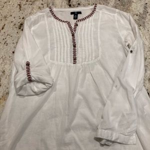 Gap boho top with Red, white, blue detail